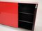 Linear Red Glass Sideboard from Roche Bobois, France, 2000s 5