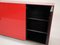 Lineares Rotes Glas Sideboard von Roche Bobois, Frankreich, 2000er 5