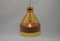 Yellow Tinted Glass Pendant Lamp with Leather by J.T. Kalmar, Austria, 1970s 7