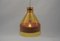 Yellow Tinted Glass Pendant Lamp with Leather by J.T. Kalmar, Austria, 1970s, Image 7