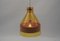 Yellow Tinted Glass Pendant Lamp with Leather by J.T. Kalmar, Austria, 1970s, Image 4