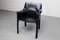 CAB 413 Armchairs in Black Leather by Mario Bellini for Cassina, Set of 4 1