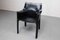 Fauteuils CAB 413 en Cuir Noir par Mario Bellini pour Cassina, Set de 4 1