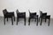 CAB 413 Armchairs in Black Leather by Mario Bellini for Cassina, Set of 4 2