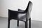 CAB 413 Armchairs in Black Leather by Mario Bellini for Cassina, Set of 4 6