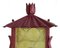 Exterior Lantern in Red Wrought Iron, 1950s 2