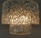 Mid-Century Ceiling Lamp in Ice Glass by Jt Kalmar, Austria, 1960s 6