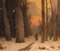 Eduard Hein Jr., The Gatherer in the Snowy Forest, 19ème siècle, huile sur toile, encadrée 2