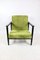 Dark Brown Wood GFM-142 Armchair in Olive Green attributed to Edmund Homa, 1970s 6