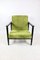 Dark Brown Wood GFM-142 Armchair in Olive Green attributed to Edmund Homa, 1970s, Image 6