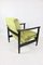 Dark Brown Wood GFM-142 Armchair in Olive Green attributed to Edmund Homa, 1970s 2