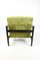 Dark Brown Wood GFM-142 Armchair in Olive Green attributed to Edmund Homa, 1970s 3