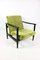 Dark Brown Wood GFM-142 Armchair in Olive Green attributed to Edmund Homa, 1970s 1