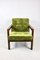 Vintage Armchair in Green Olive, 1970s 4