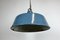 Industrial Blue Painted Factory Pendant Lamp, 1950s 7