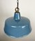 Industrial Blue Painted Factory Pendant Lamp, 1950s 8