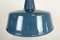 Industrial Blue Painted Factory Pendant Lamp, 1950s, Image 4