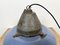 Lámpara colgante industrial de hierro fundido y esmalte azul, años 60, Imagen 10