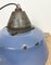 Industrial Blue Enamel and Cast Iron Pendant Light, 1960s 12