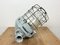 Industrial Grey Bunker Ceiling Light with Iron Cage from Elektrosvit, 1970s 16