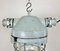 Industrial Grey Bunker Ceiling Light with Iron Cage from Elektrosvit, 1970s 3