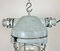 Industrial Grey Bunker Ceiling Light with Iron Cage from Elektrosvit, 1970s, Image 3