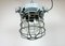 Industrial Grey Bunker Ceiling Light with Iron Cage from Elektrosvit, 1970s, Image 10
