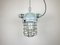 Industrial Grey Bunker Ceiling Light with Iron Cage from Elektrosvit, 1970s, Image 2