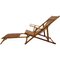 Antique Bamboo Chaise Lounges with Ottoman, Set of 2 9