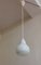 Lampada da soffitto Mid-Century con schermo in vetro bianco opaco su plastica color crema, anni '50, Immagine 2