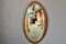 Specchio ovale grande di copia antica boema vintage in stile francese, Immagine 1