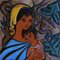 Arte de pared de la Virgen y el niño Mid Century de cerámica, 1950, Imagen 4