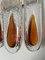 Italian Wall Sconces in Amber Murano Glass from Mazzega, 1970s, Set of 8 7