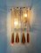 Italian Wall Sconces in Amber Murano Glass from Mazzega, 1970s, Set of 8 6