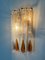 Italian Wall Sconces in Amber Murano Glass from Mazzega, 1970s, Set of 8 10