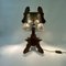 Brutalist Oak Table Lamp, 1970s 2