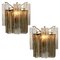 Smoked and Clear Glass Wall Lights attributed to J. T. Kalmar for Kalmar, Austria, 1960s, Set of 2 2