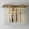 Hanging Rod Glass and Brass Wall Sconce in the style of Sciolari, 1960s, Image 3