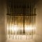 Glass and Brass Wall Sconce in the style of Sciolari, 1960s 2