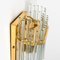 Glass and Brass Wall Sconce in the style of Sciolari, 1960s 10