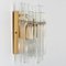 Glass and Brass Wall Sconce in the style of Sciolari, 1960s 6