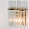 Glass and Brass Wall Sconces in the style of Sciolari, 1960s, Set of 2 5