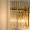 Glass and Brass Wall Sconces in the style of Sciolari, 1960s, Set of 2 4