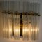 Glass and Brass Wall Sconces in the style of Sciolari, 1960s, Set of 2 9