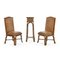 Chaises et Table d'Appoint en Rotin, Set de 3 1