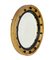 Espejo convexo antiguo ebonizado y dorado, Imagen 5