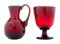 Bicchiere artistico rosso e picher di Monica Bratt, anni '50, set di 2, Immagine 1