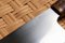 Cuchillo con mango de madera nudosa y funda de teca de Dave Jacobson, 2023, Imagen 3