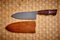 Knife with Redwood Burl Handle and Teak Knife Sheath by Dave Jacobson, 2023 4