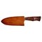 Knife with Redwood Burl Handle and Teak Knife Sheath by Dave Jacobson, 2023 1